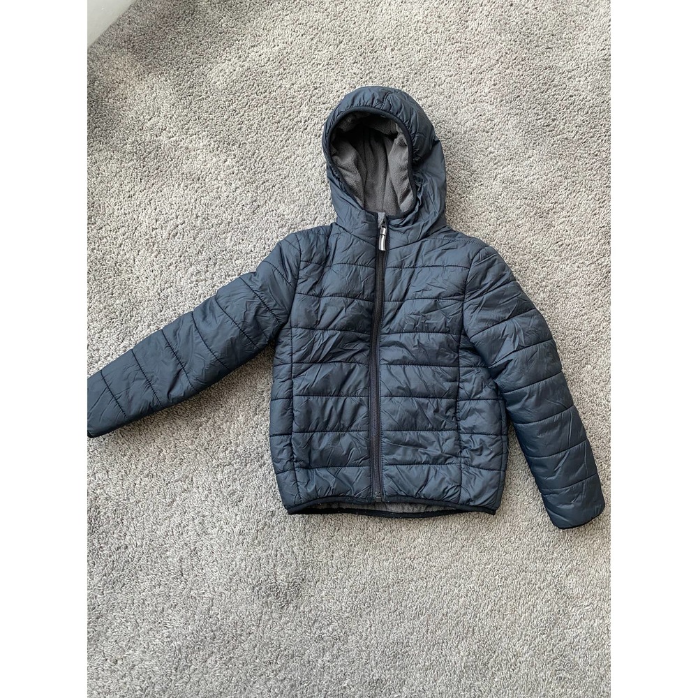 Kids Unisex black puffer coat, size XS (4/5)